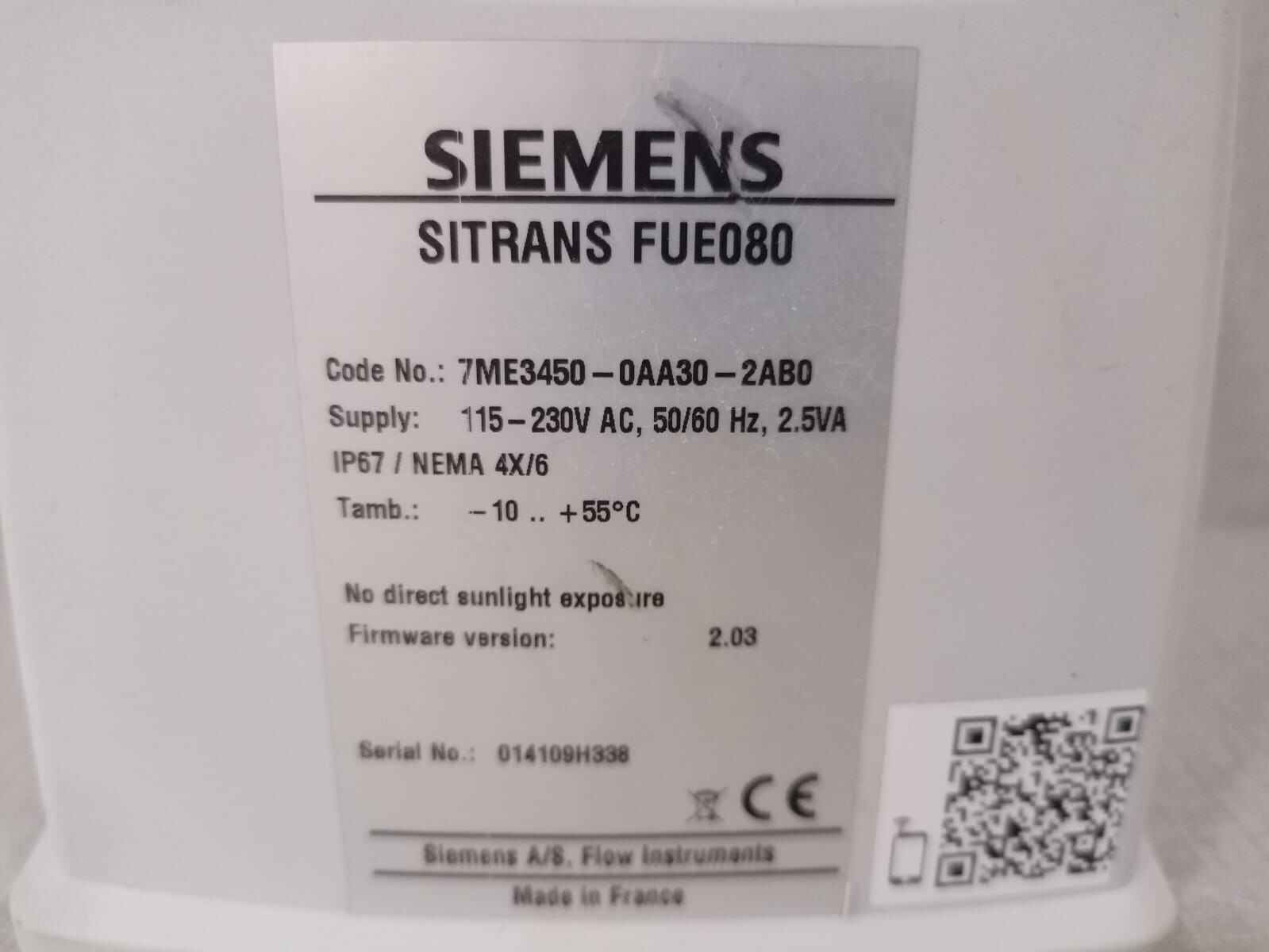 Siemens FUE080/7ME3450-0AA30-2AB0 Siemens Sitrans FUE080/7ME3450-0AA30-2AB0 115-230VAC,50/60HZ,2.5VA 2