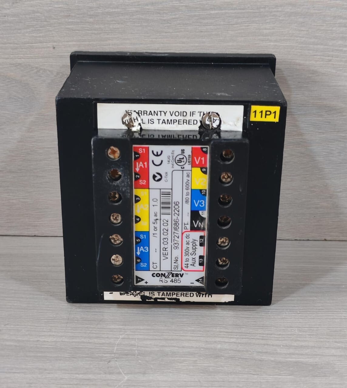 CONZERV Conzerv EM6400 CONZERV EM6400 VER 03.02.02 LOAD MANAGER DIGITAL CONTROL 44-300V 9
