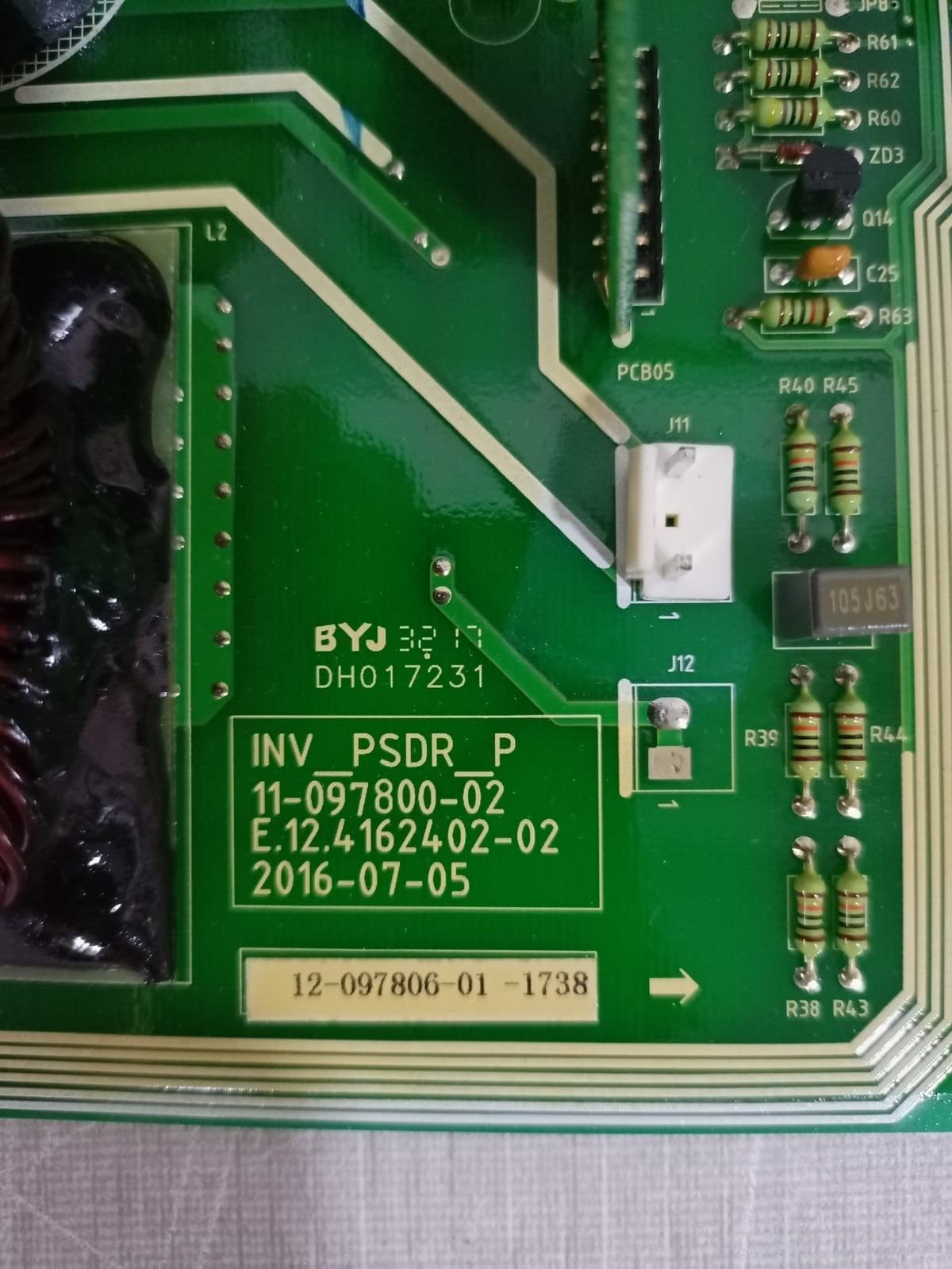 PCB INV_PSDR_P / 11-097800-02 / E.12.4162402-02 INV_PSDR_P / 11-097800-02 / E.12.4162402-02 Power Supply Printed Circuit Board 5