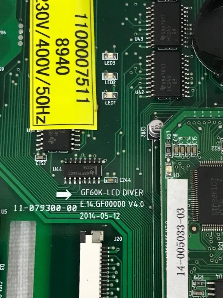PCB 12-077800-01-1732 V4.0 GF60K-LCD Diver E.14.GF00000 Printed Circuit Board / 12-077800-01-1732 V4.0 6