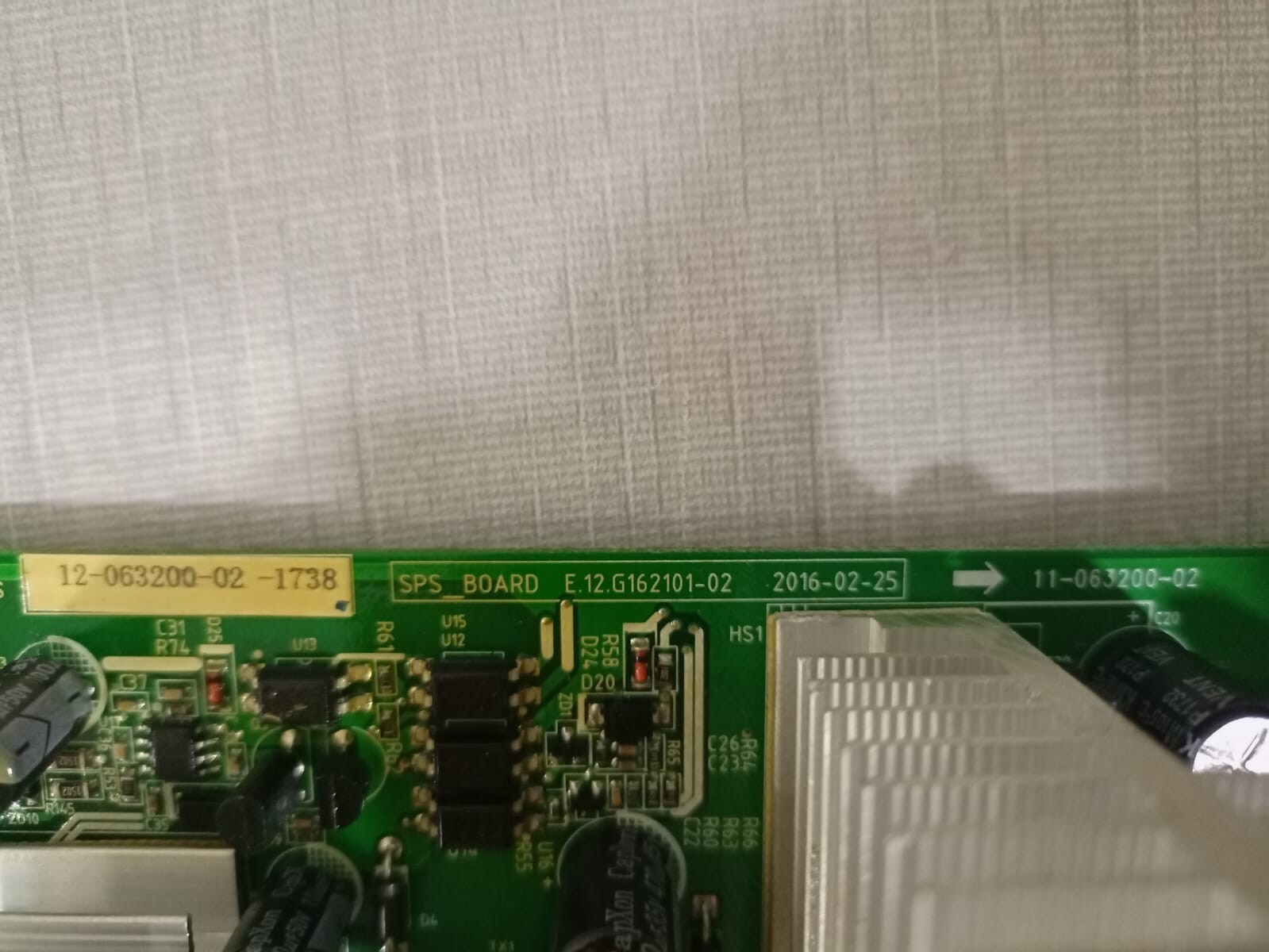 SPS_Board E.12G162101-02 SPS Board E.12G162101-02 / 12-063200-02-1738 Printed Circuit Board 5