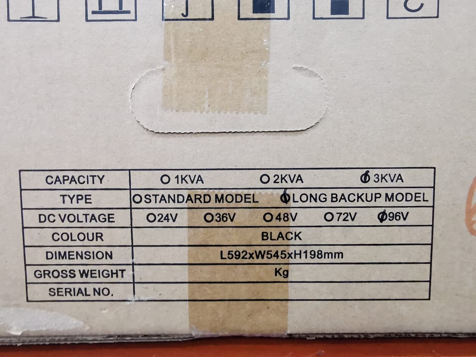 Orange Electric 3KVAH / 3KVA Orange Electric 3KVAH / 3KVA Long BackUp Model 96V RT SeriesTrue Online UPS 9