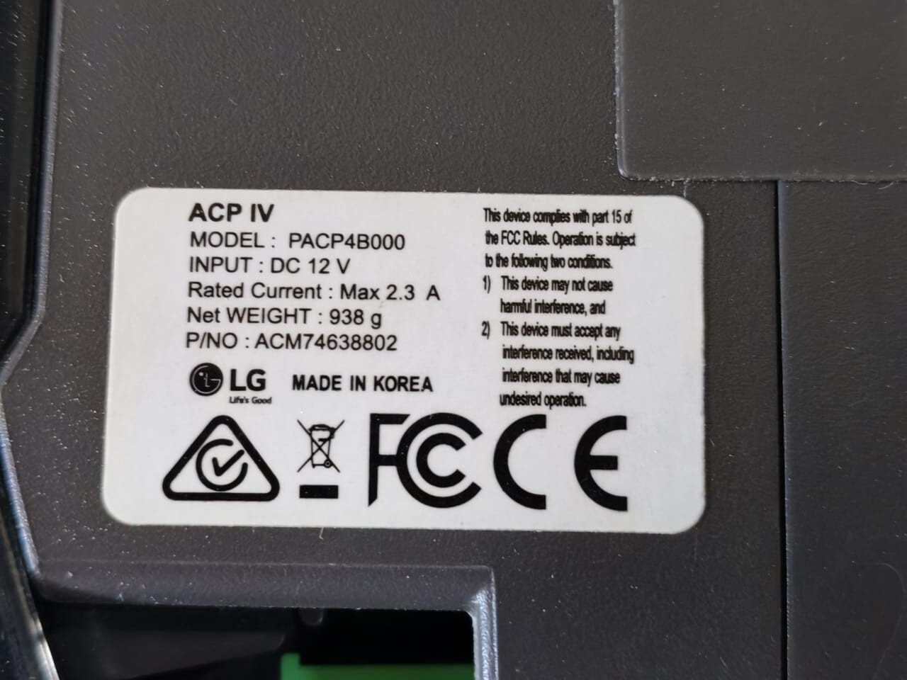 LG PACP4B000 LG ACP IV PACP4B000 HVAC Controller / Advanced Control Platform IV 9