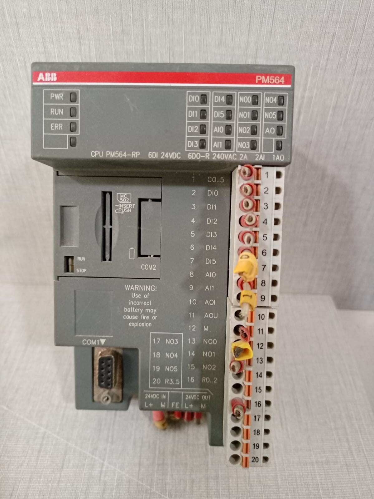ABB PM564-RP A9 CENTRAL PROCESSING UNIT 128kB ETHERNET 1SAP121000R0001