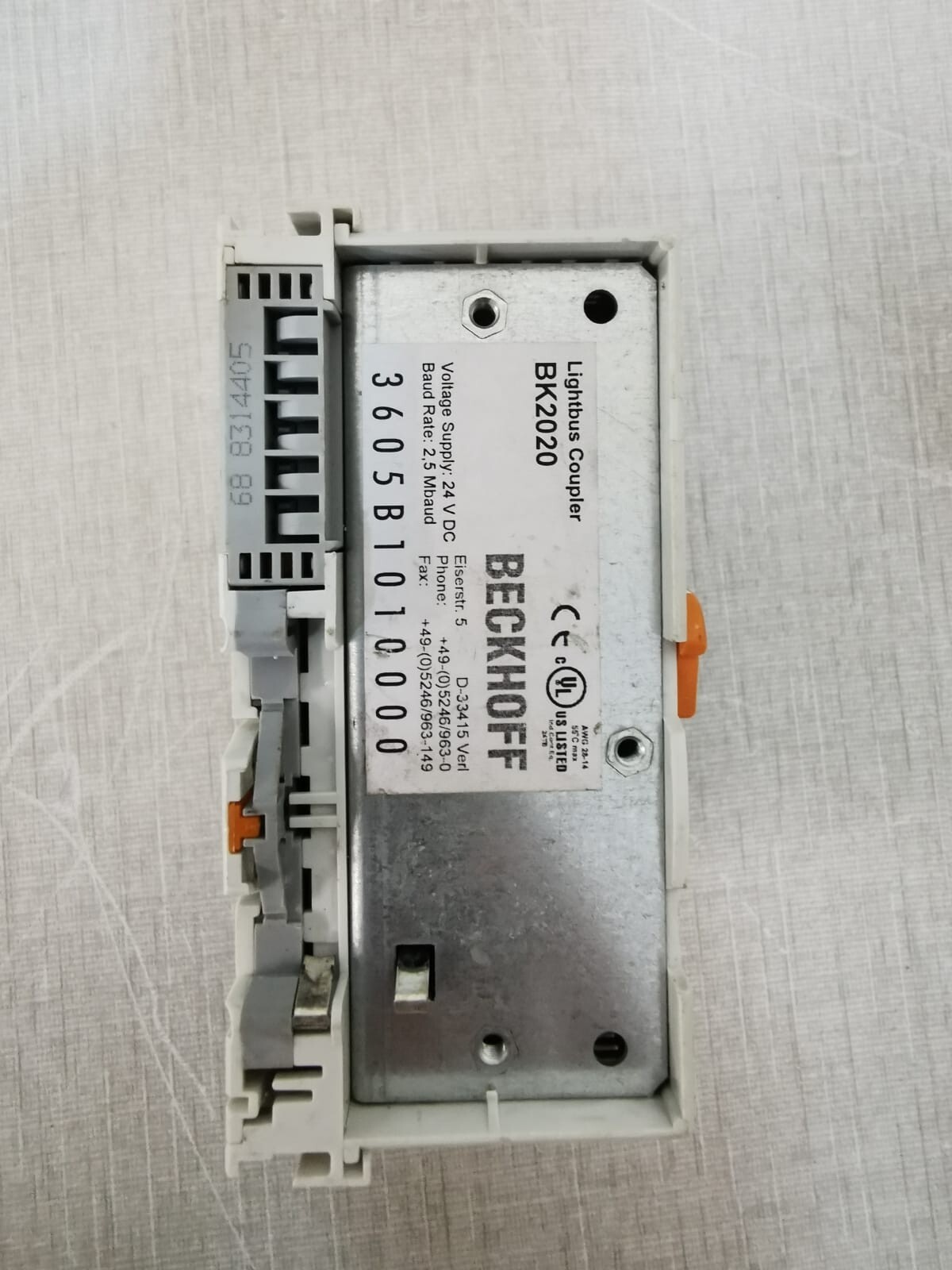 Beckhoff BK2020 Beckhoff BK2020 Lightbus Coupler 8