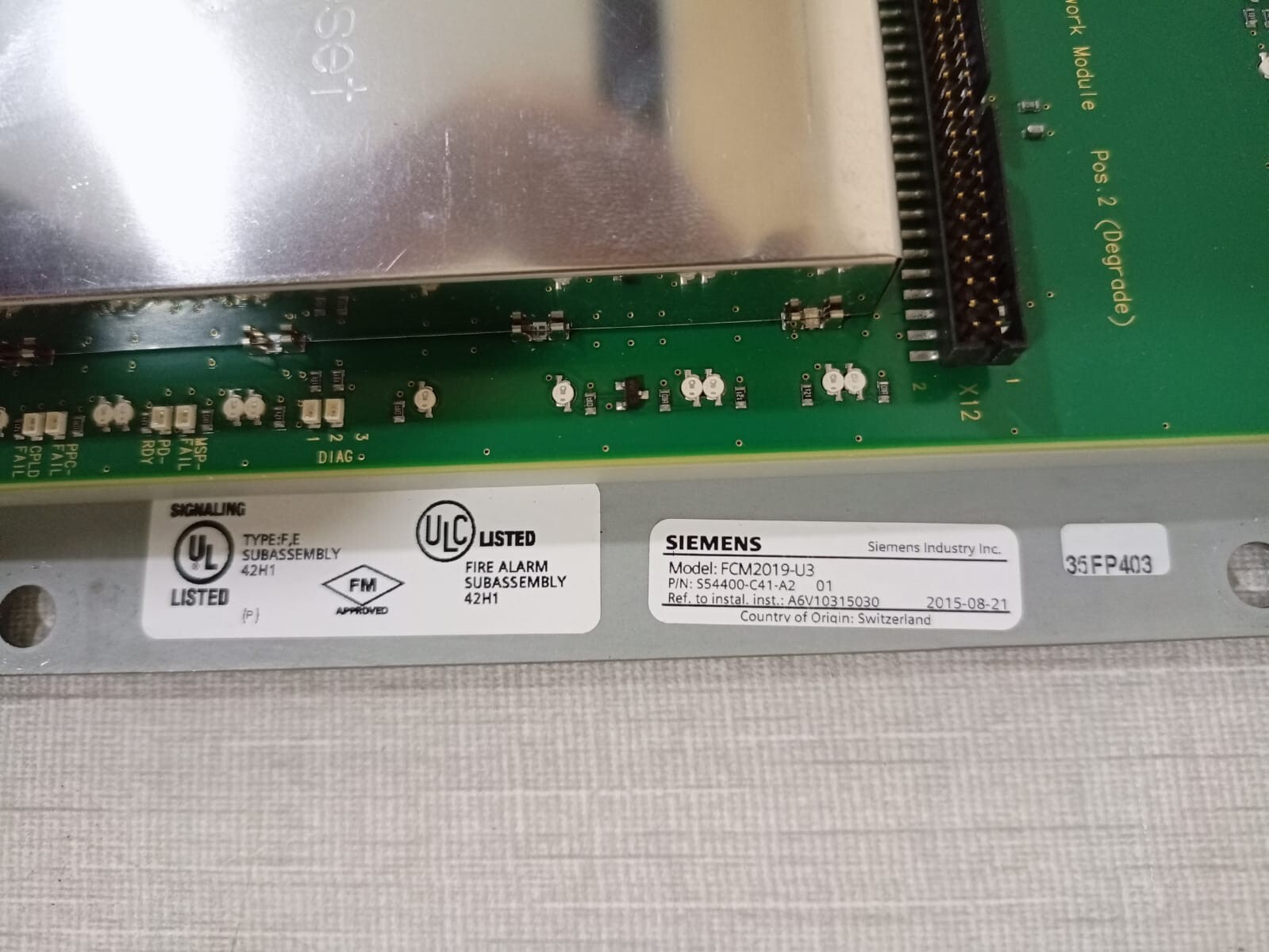 Siemens FCM2019-U3 SIEMENS FCM2019-U3 FIRE CONTROL PANEL 2