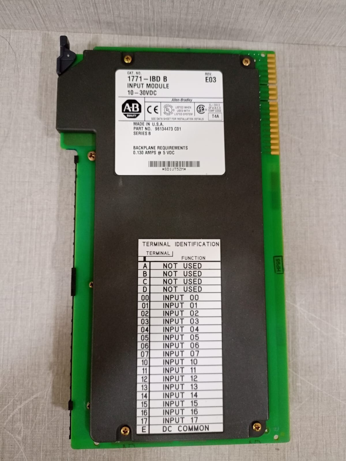 Allen Bradley 1771-IBD B Input Module | Ser B | Rev E03 | 10-30VDC