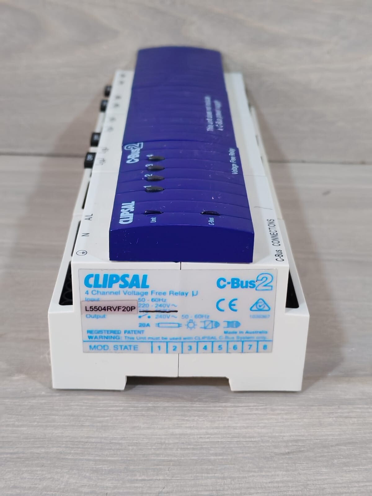 Clipsal L5504RVF20P CLIPSAL C-BUS2 L5504RVF20P 4CHANNEL VOLTAGE FREE RELAY MFG-2004 8