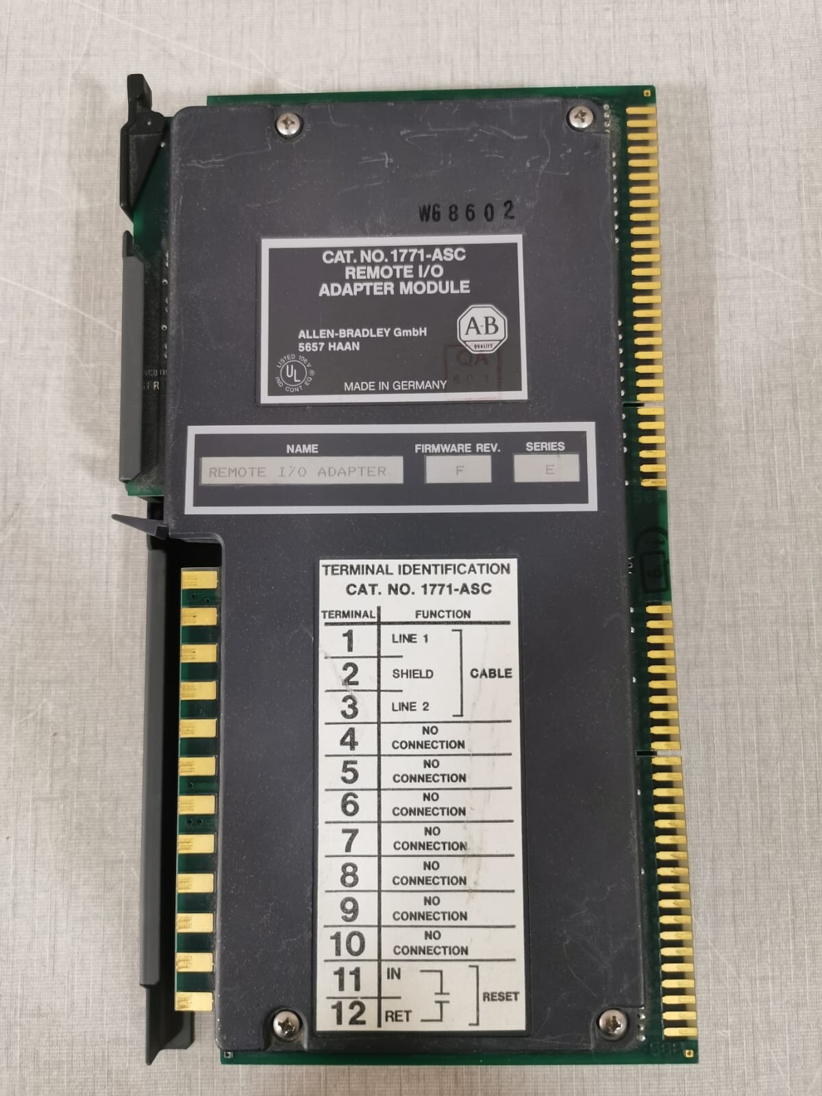 Allen-Bradley 1771-ASC Allen Bradley 1771-ASC Remote I/O Adapter Module Firmware Rev. F |Ser E 2