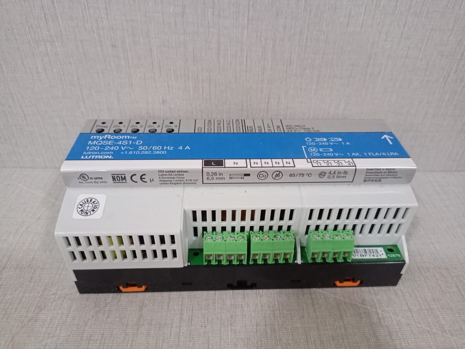 Lutron MQSE-4S1-D Lutron MQSE-4S1-D 120-240 V -56-60 HZ 4A Switching Power Module 5