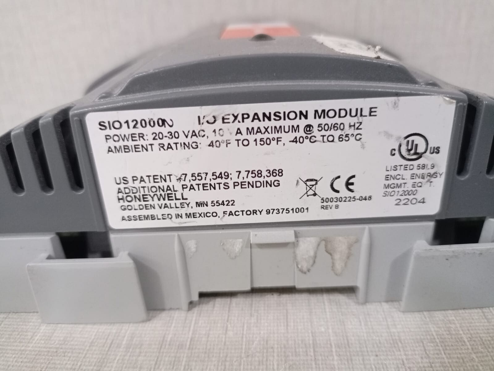 Honeywell SIO12000 Honeywell SIO12000 Series Sylk I/O Expansion Module 20-30VAC,10VA 50/60Hz 3
