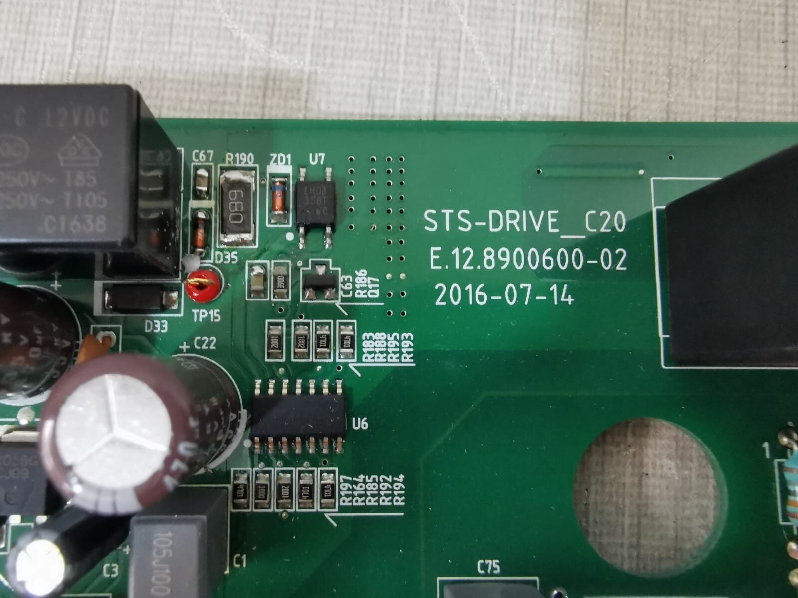 PCB STS-DRIVE_C20 STS-DRIVE_C20 Mother Board / E.12.8900600-02 Printed Circuit Board 4