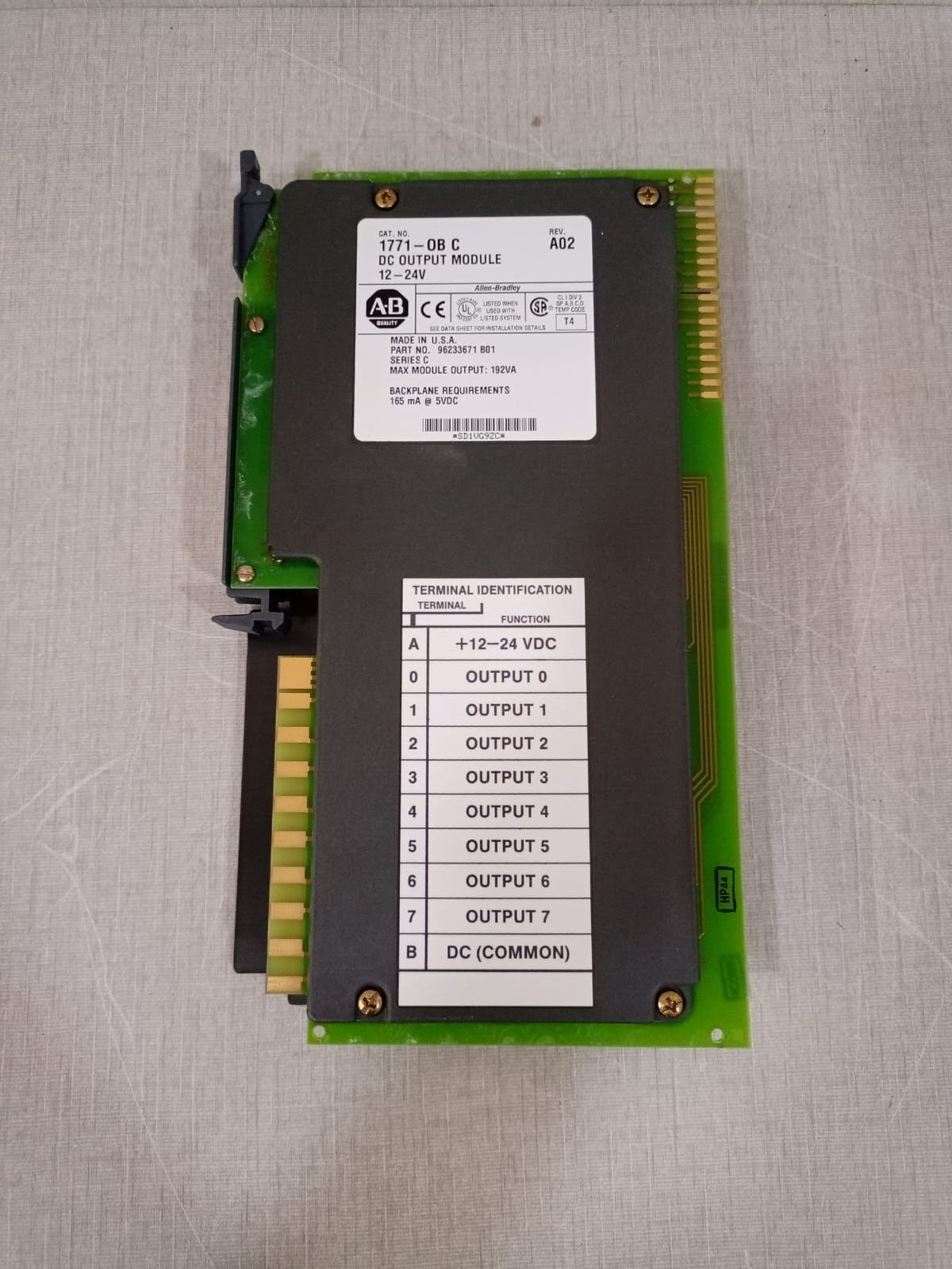 Allen Bradley 1771-OB/C DC Output Module | Ser C | Rev A02 | 12-24V