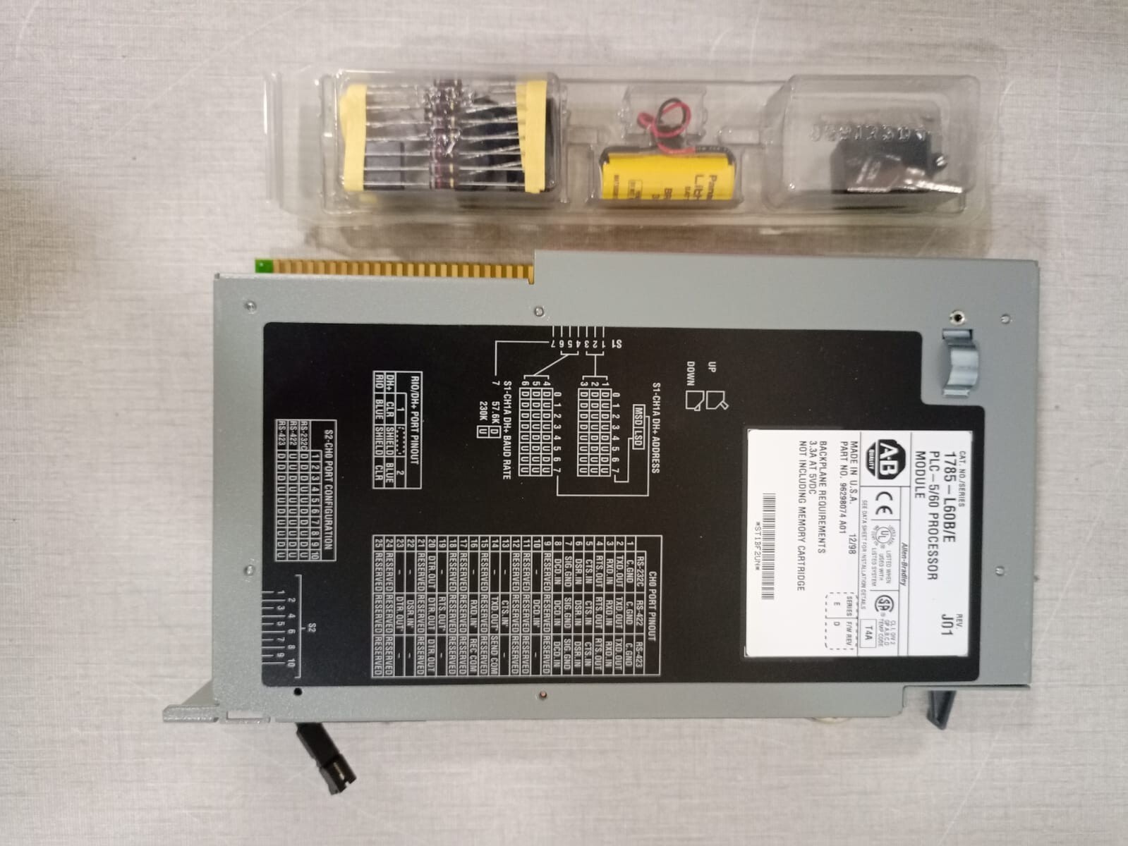 Allen-Bradley 1785-L60B/E Allen-Bradley 1785-L60B/E PLC-5/60 Processor Module REV J01 2