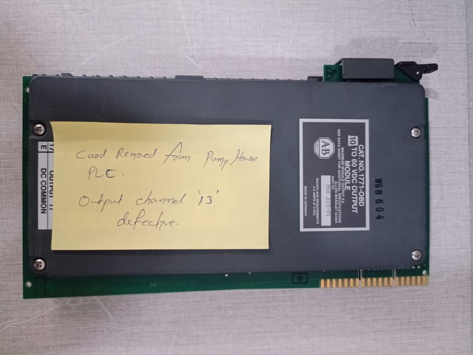 Allen-Bradley 1771-OBD ALLEN BRADLEY 1771-OBD 10-60VDC OUTPUT MODULE 8
