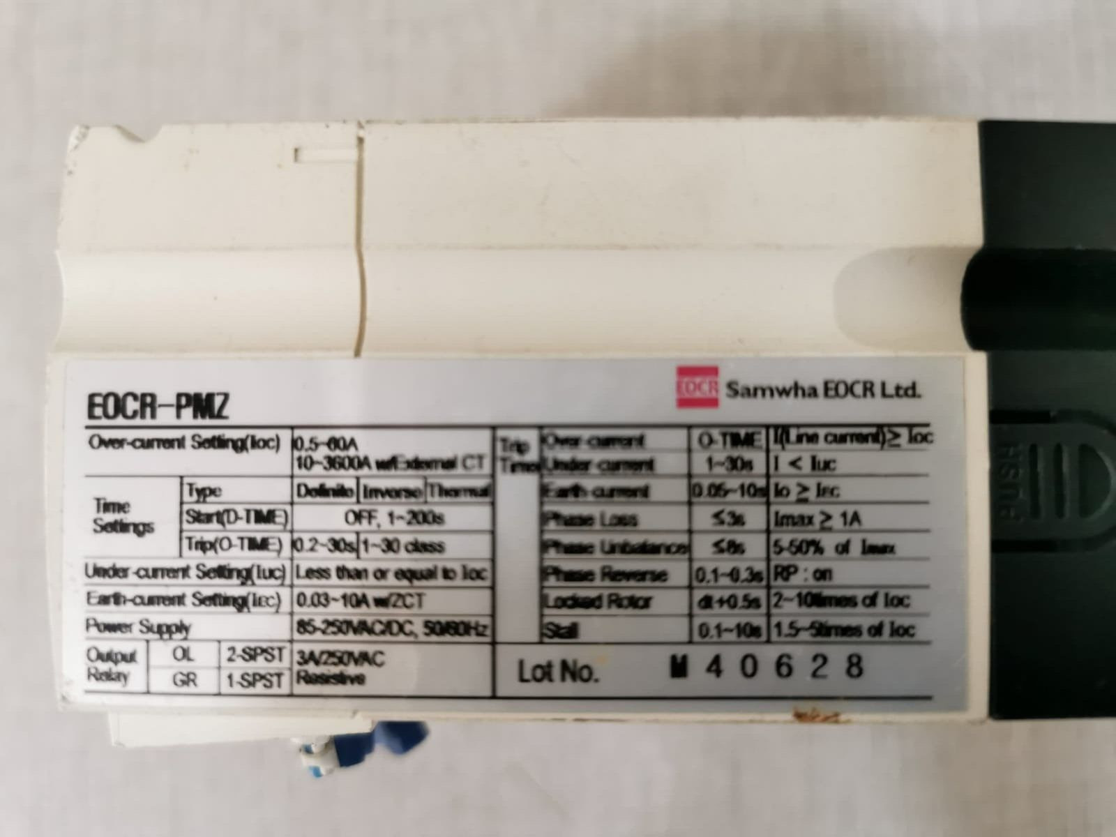 Samwha EOCR EOCRPMZ-WRDZ7WQ Samwha EOCRPMZ-WRDZ7WQ Motor Protection Relay/EOCR-PMZ M1 2