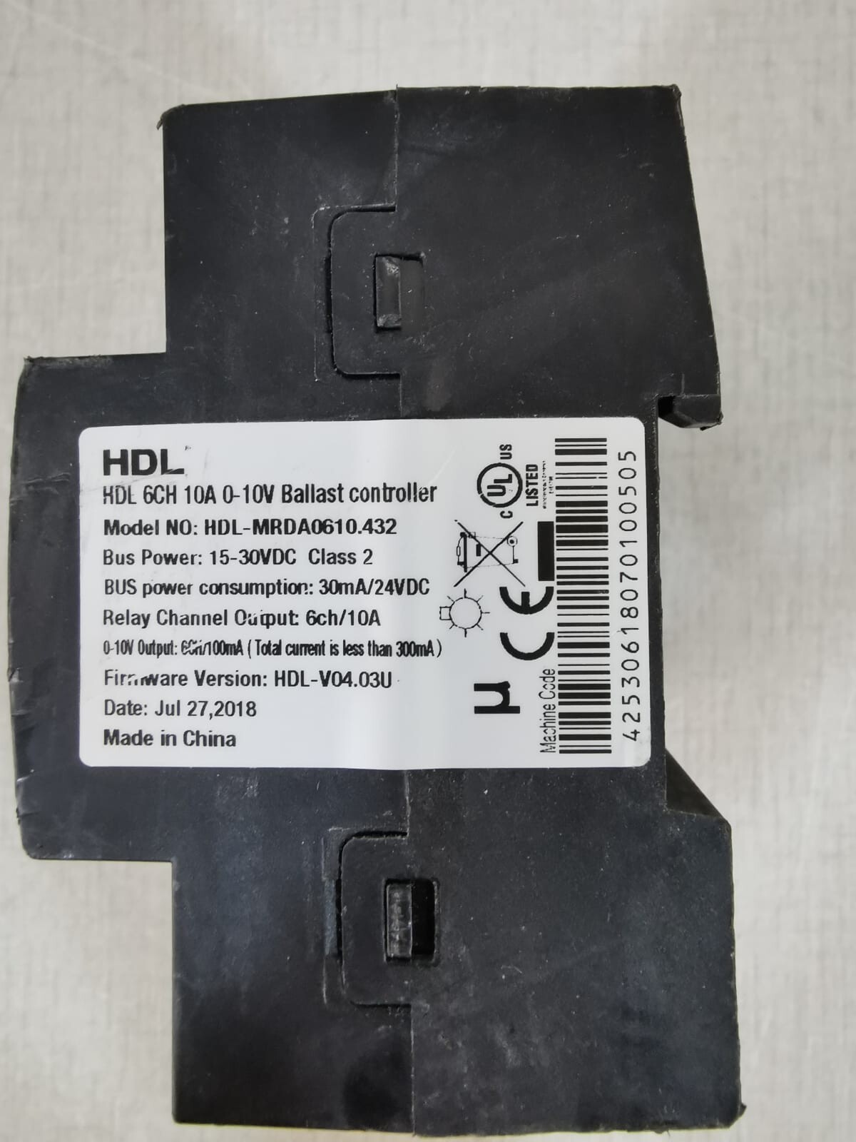 HDL MRDA0610.432 HDL MRDA0610.432 F/W HDL-V04.03U HDL 6CH 10A 0-10V BALLAST CONTROLLER 4