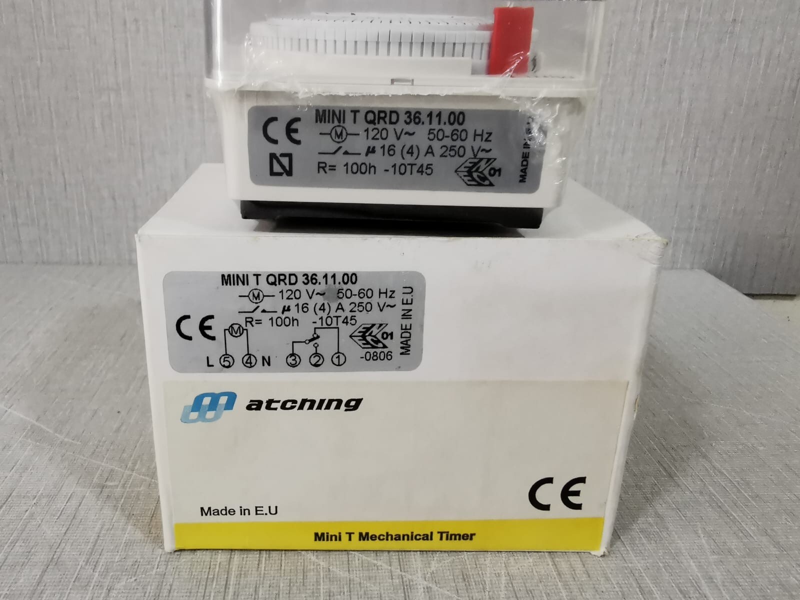 Matching QRD 36.11.00 Matching Mini T QRD 36.11.00 Mechanical Timer 120V 50-60Hz 2