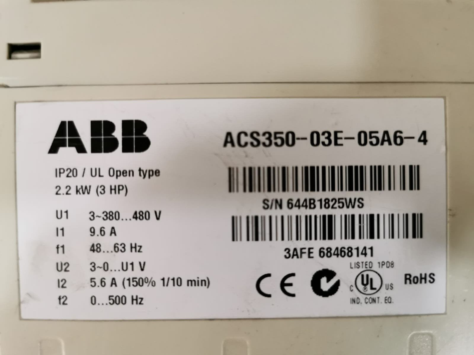 ABB ACS350-03E-05A6-4 ABB ACS350-03E-05A6-4 Inverter Drive 2