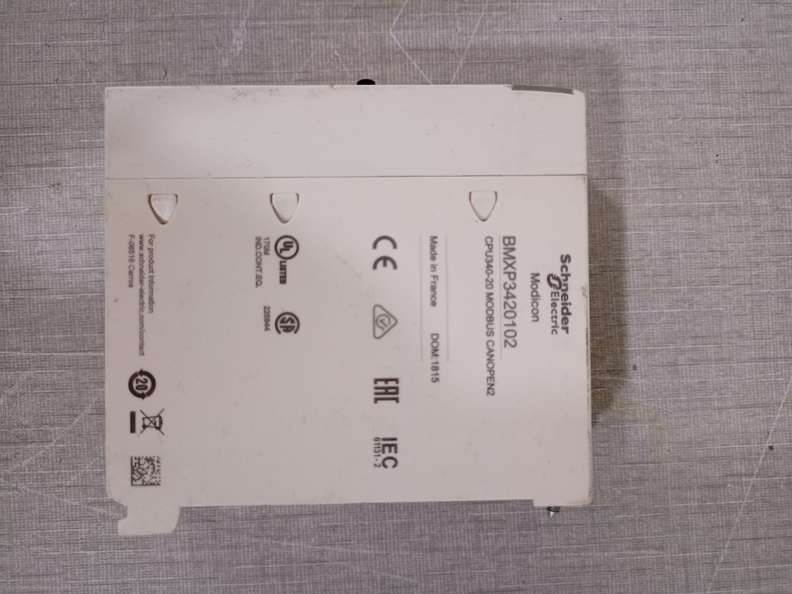 Schneider Electric BMXP3420102 Schneider Electric BMXP3420102 CPU340-20 MODBUS CANOPEN2 6