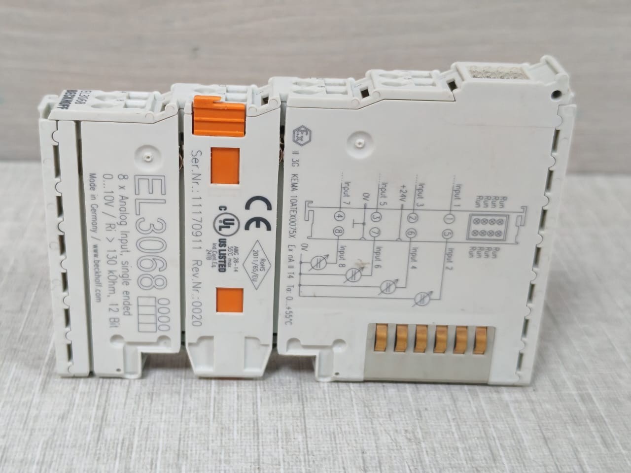 Beckhoff EL3068 BECKHOFF EL3068 8X ANALOG INPUT SINGLE ENDED 5