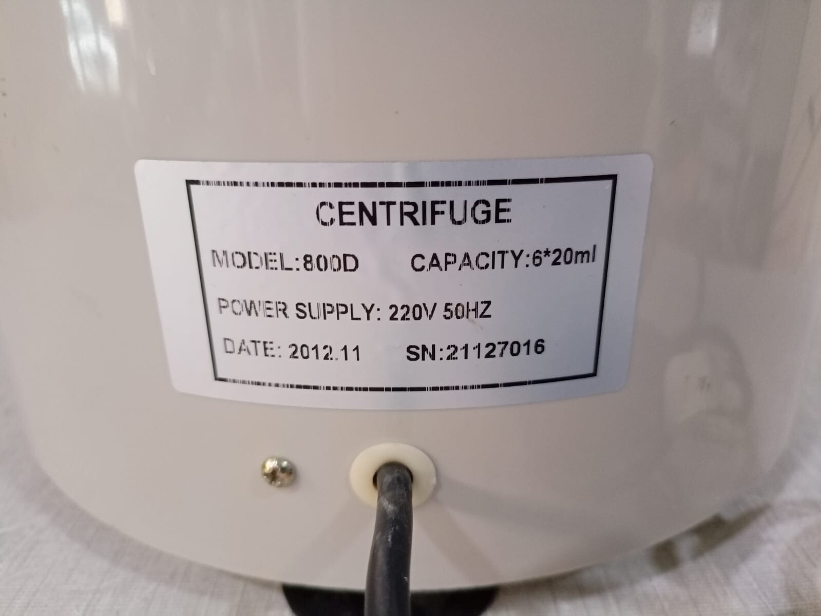 800D CENTRIFUGE 800D-CENTRIFUGE-220V-50HZ 800D CENTRIFUGE 220V 50HZ 3