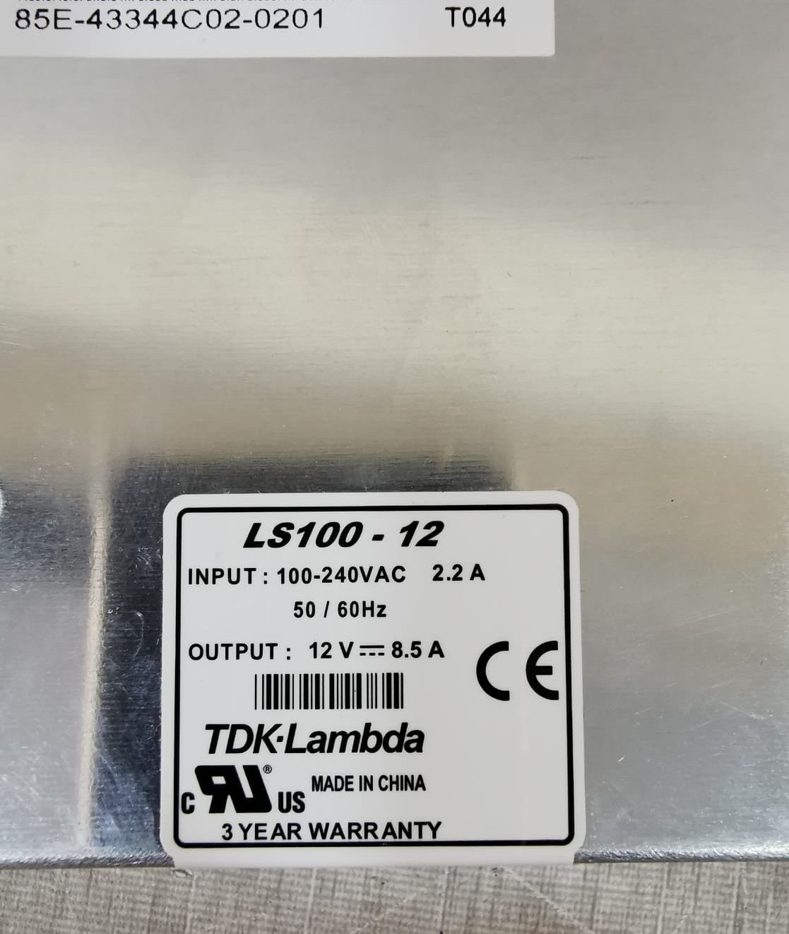 TDK Lambda LS100-12 TDK Lambda LS100-12 SWICTHING POWER SUPPLY 100-240VAC 2.2A 3
