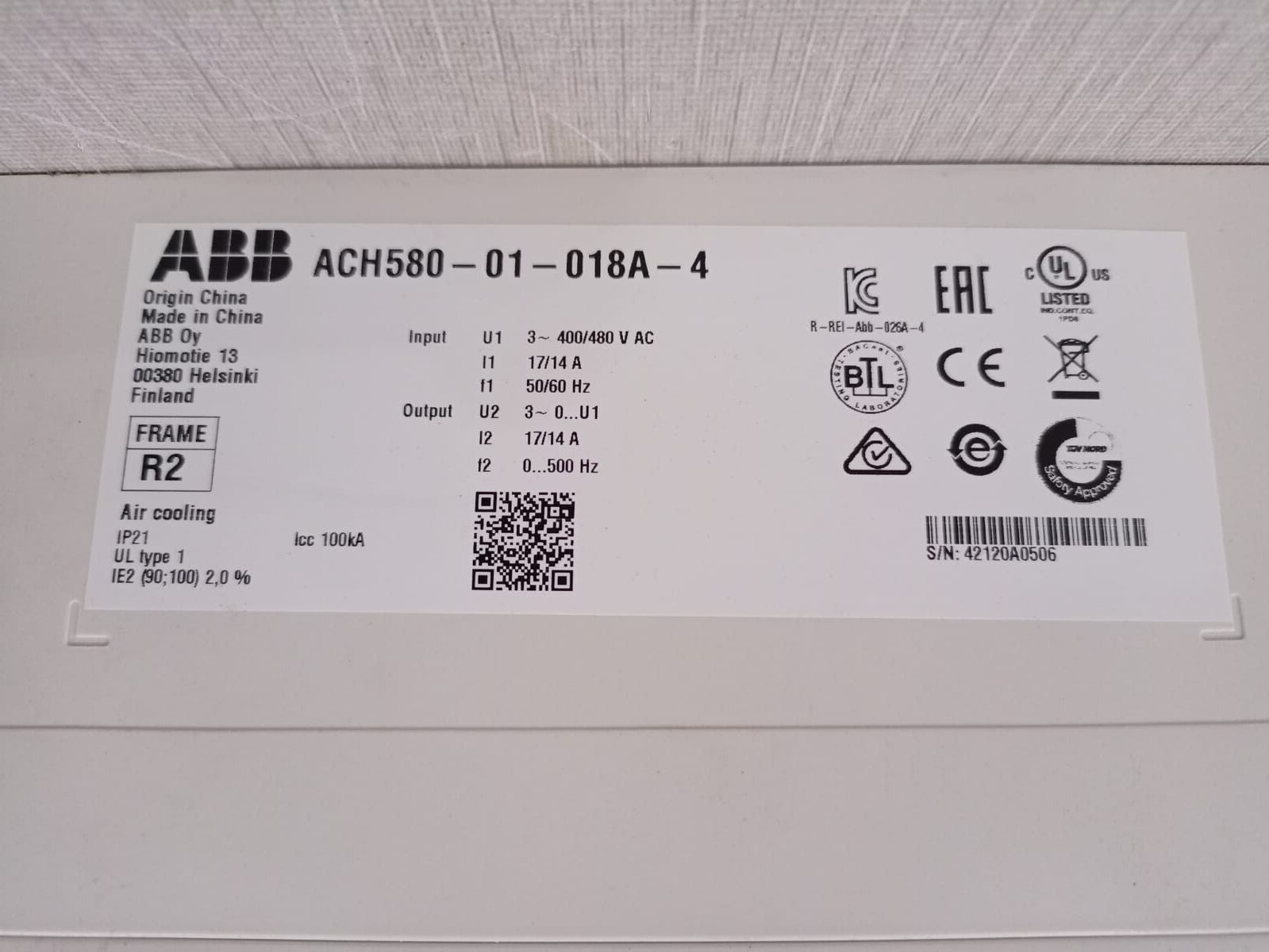 ABB ACH580-01-018A-4 SW V2.12.0.4 ABB ACH580-01-018A-4 SW V2.12.0.4 HEATING VENTILATION &AIR CONDITIONING 6