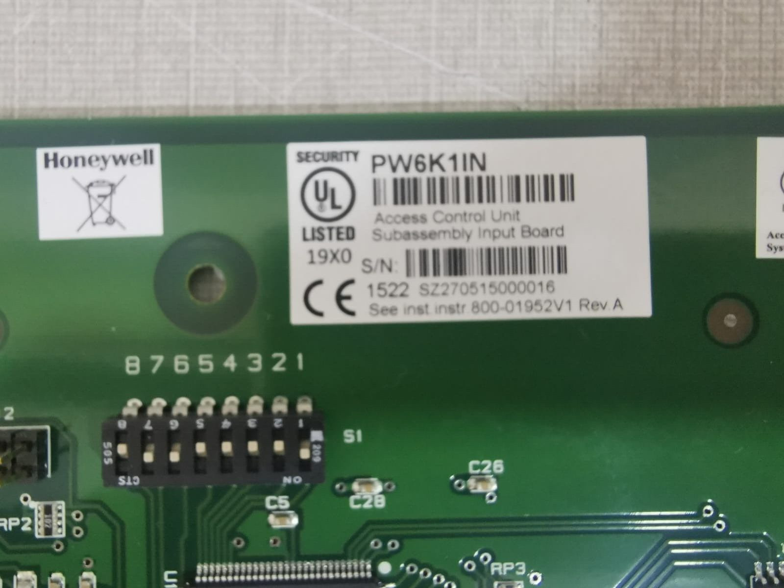 Honeywell PW6K1IN Honeywell PW6K1IN Access Control Unit Subassembly Input Board 3