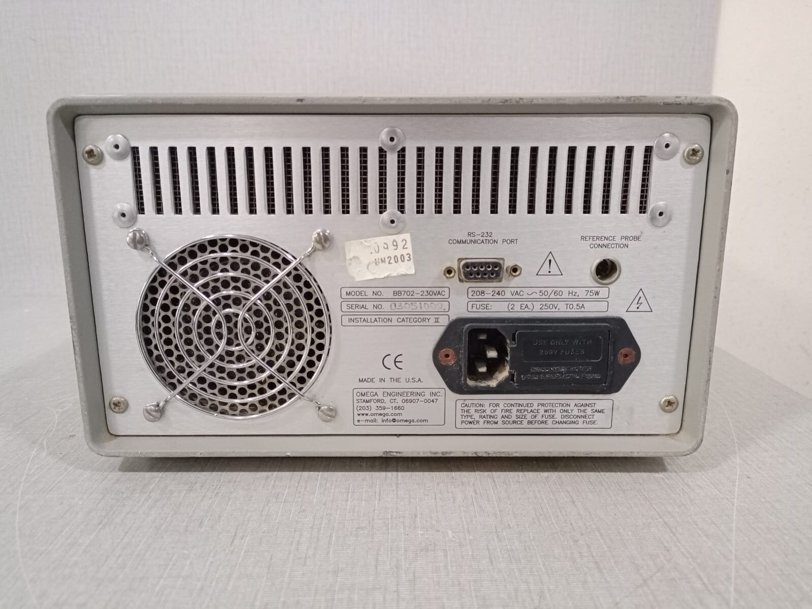 OMEGA BB702-230VAC OMEGA BB702 High Performance Blackbody Calibration Source / BB702-230VAC 5