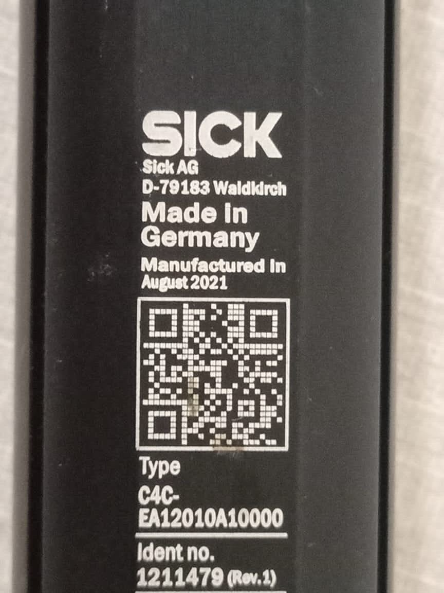 SICK C4C-EA12010A10000 SICK SAFETY LIGHT CURTAIN C4C-EA12010A10000 ID NO. 1211479 REV.1 6