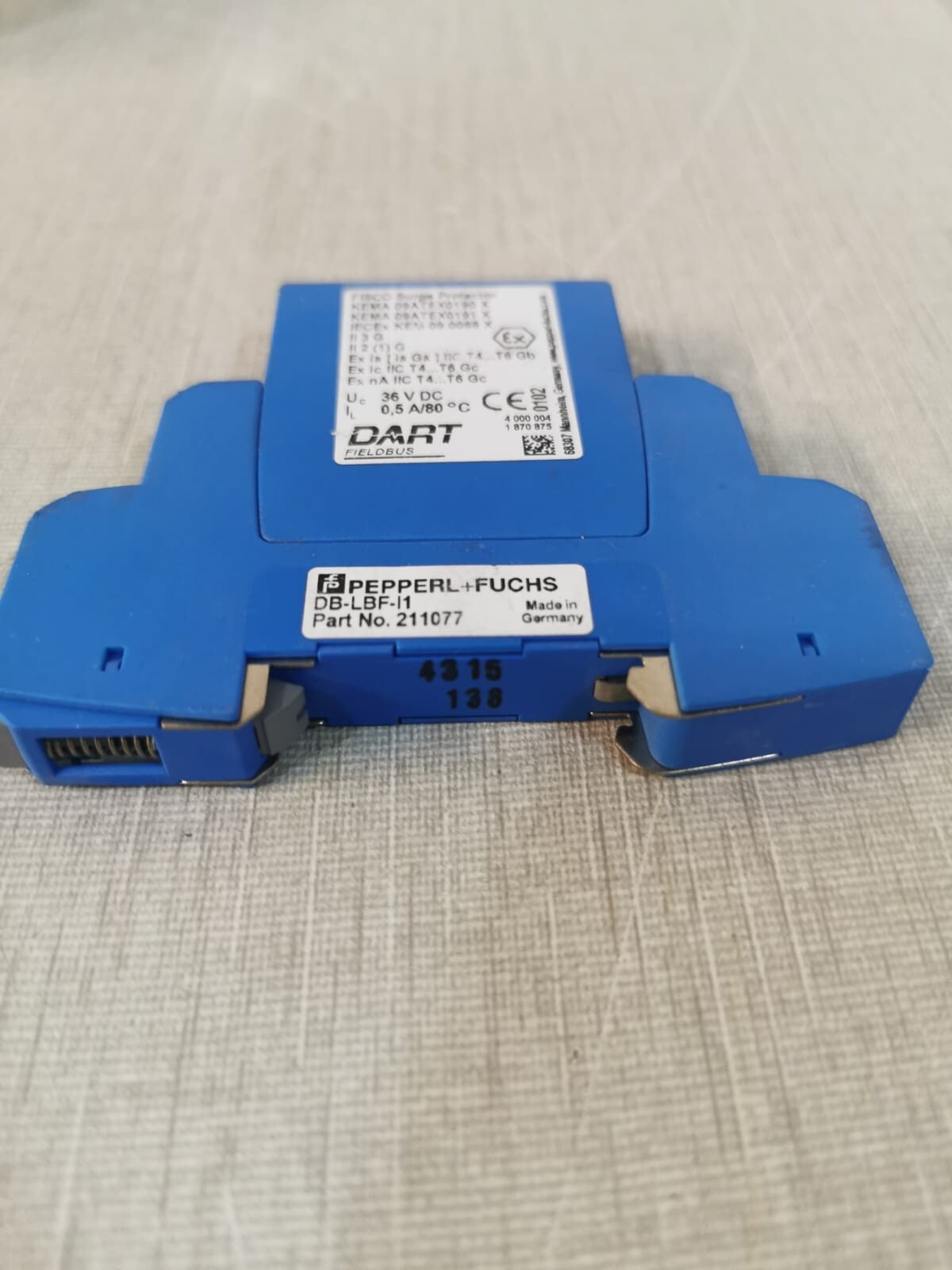 Pepperl+Fuchs DB-LBF-I1 PEPPERL+FUCHS DB-LBF-I1 P/n 211077 & DP-LBF-I1.36.IE Surge Protector 211102 5