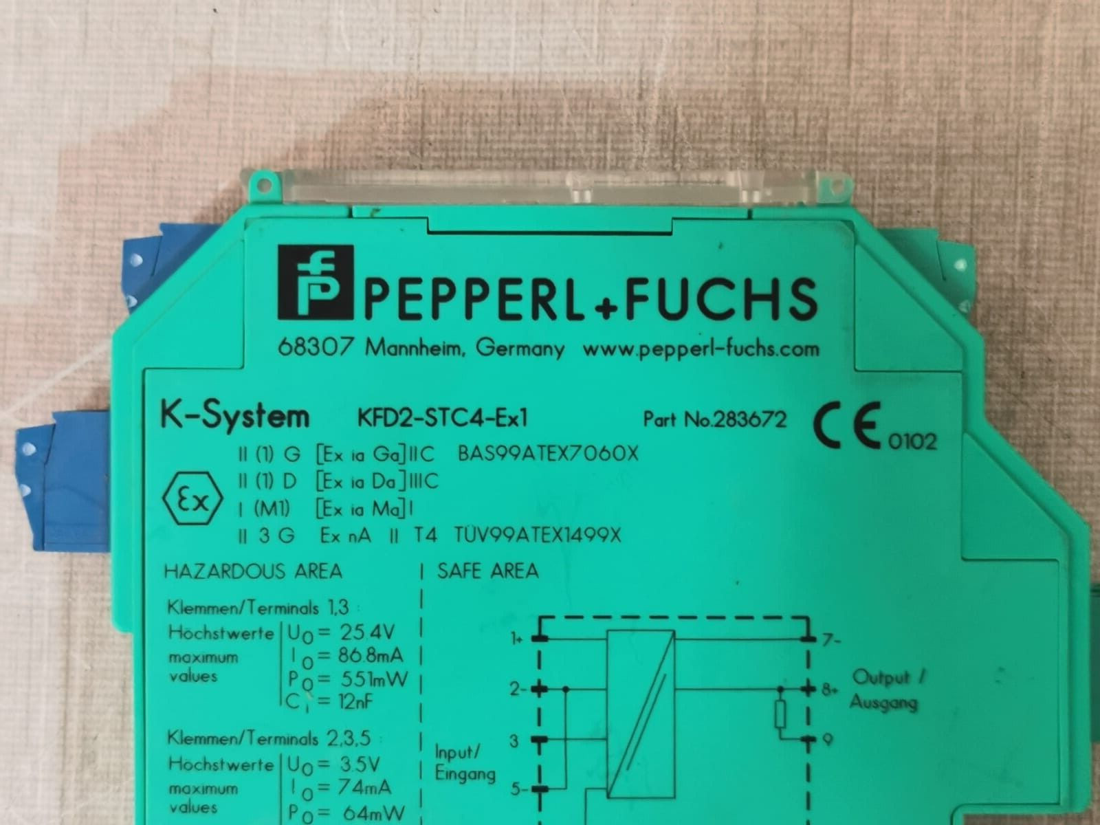 Pepperl+Fuchs K-SYSTEM Pepperl+Fuchs K-System KFD2-STC4-Ex1 / Par No. 283672 4