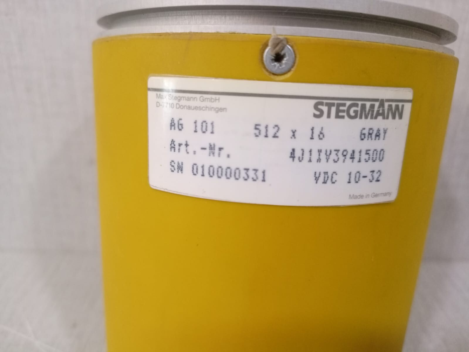 Stegmann AG-101 Max Stegmann GmbH D-7710 / AG 101 / 4J1XV3941500 / 512 X 16 - ONLY 4