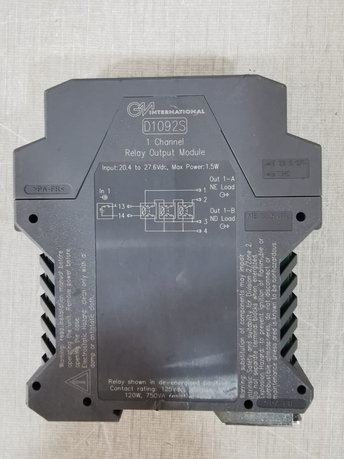 GM International D1092S GM International D1092S Relay Output Module 1 Channel 3