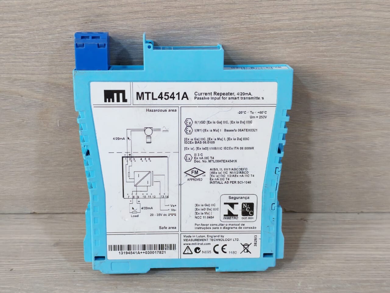 MTL 4541A Current Repeater Passive Input for Smart Transmitters