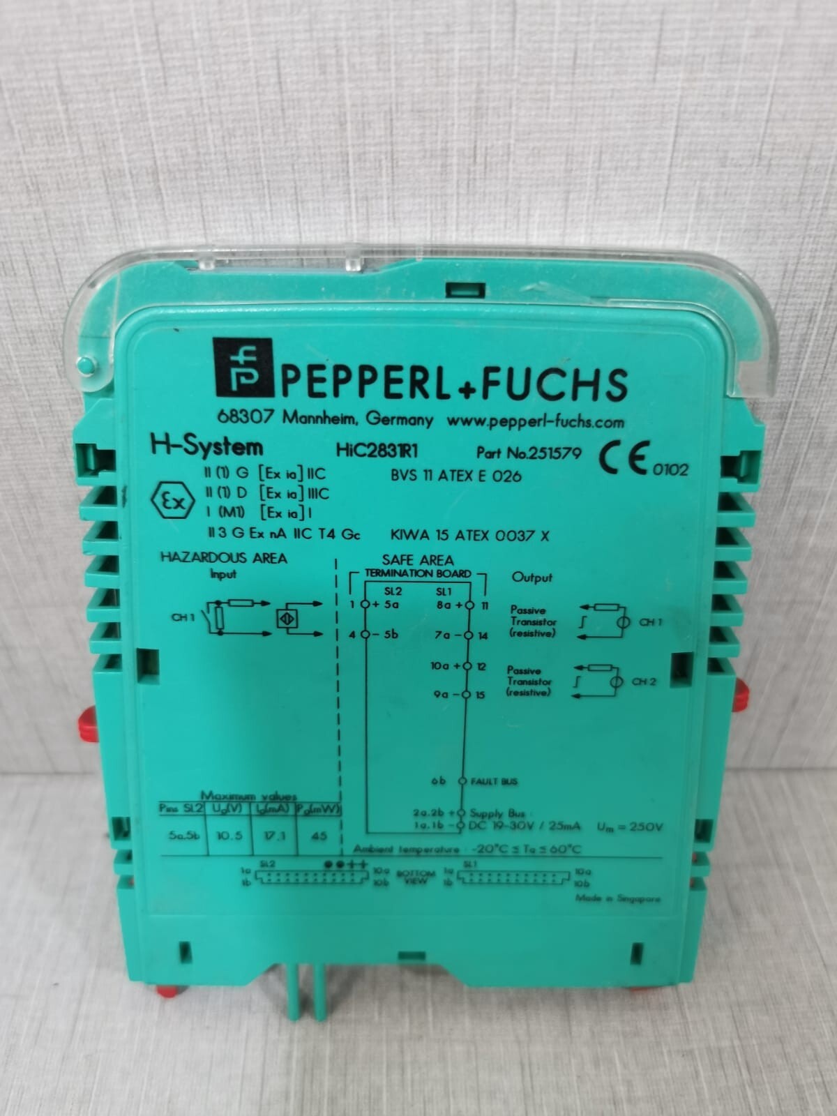 PEPPERL+FUCHS K- System HiC2831R1 / 251579 1 Channel Switch Amplifier