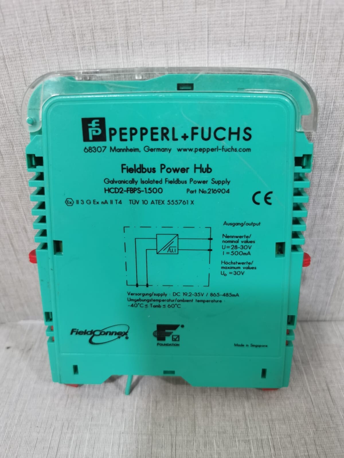 Pepperl+Fuchs HCD2-FBPS-1.500 Galvanic Isolated Fieldbus Power Supply