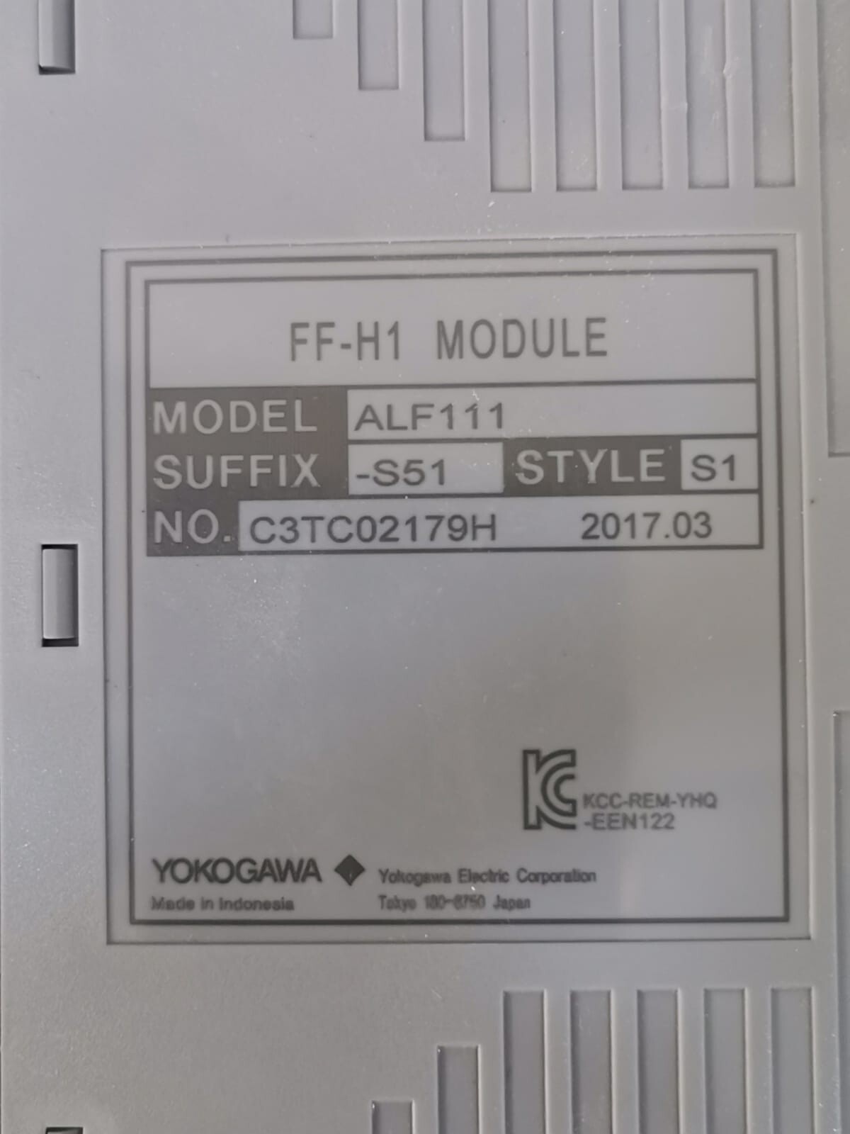 Yokogawa ALF111-S51 Yokogawa ALF111-S51 S1 FF-H1 Module 3