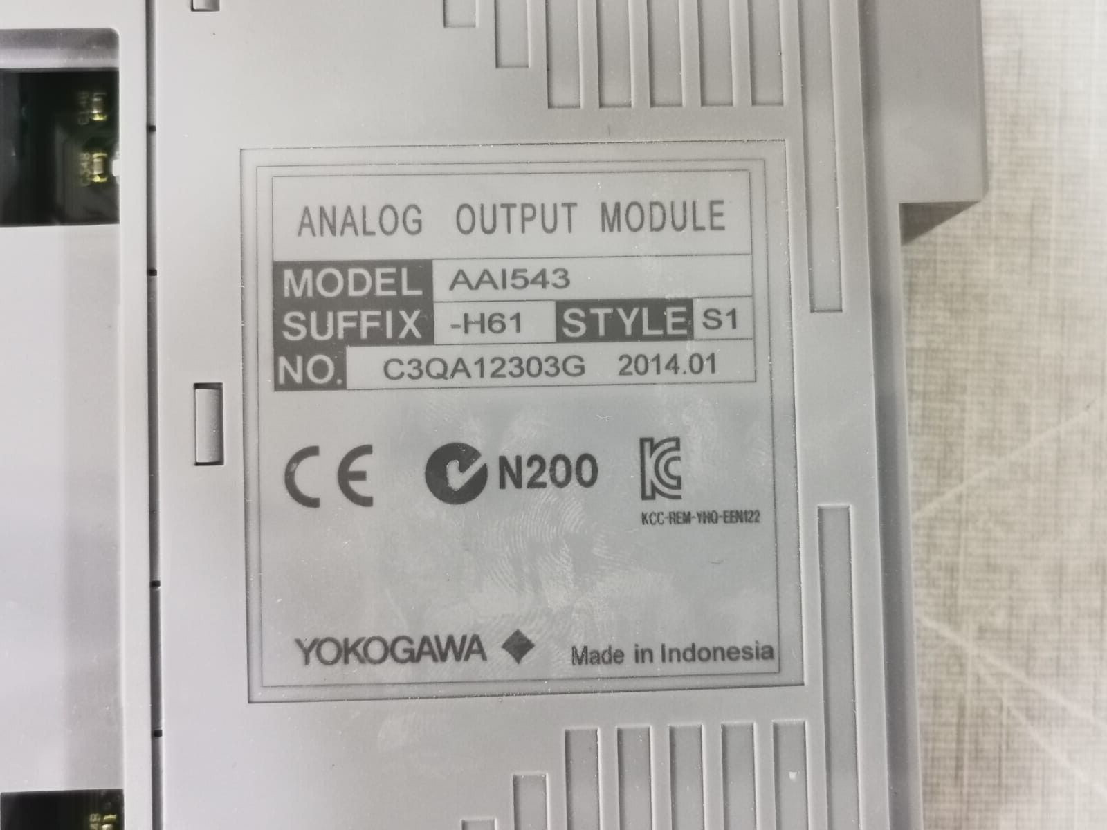 Yokogawa AA1543-H61 S1 Yokogawa AA1543-H61 S1 Analog Output Module 4