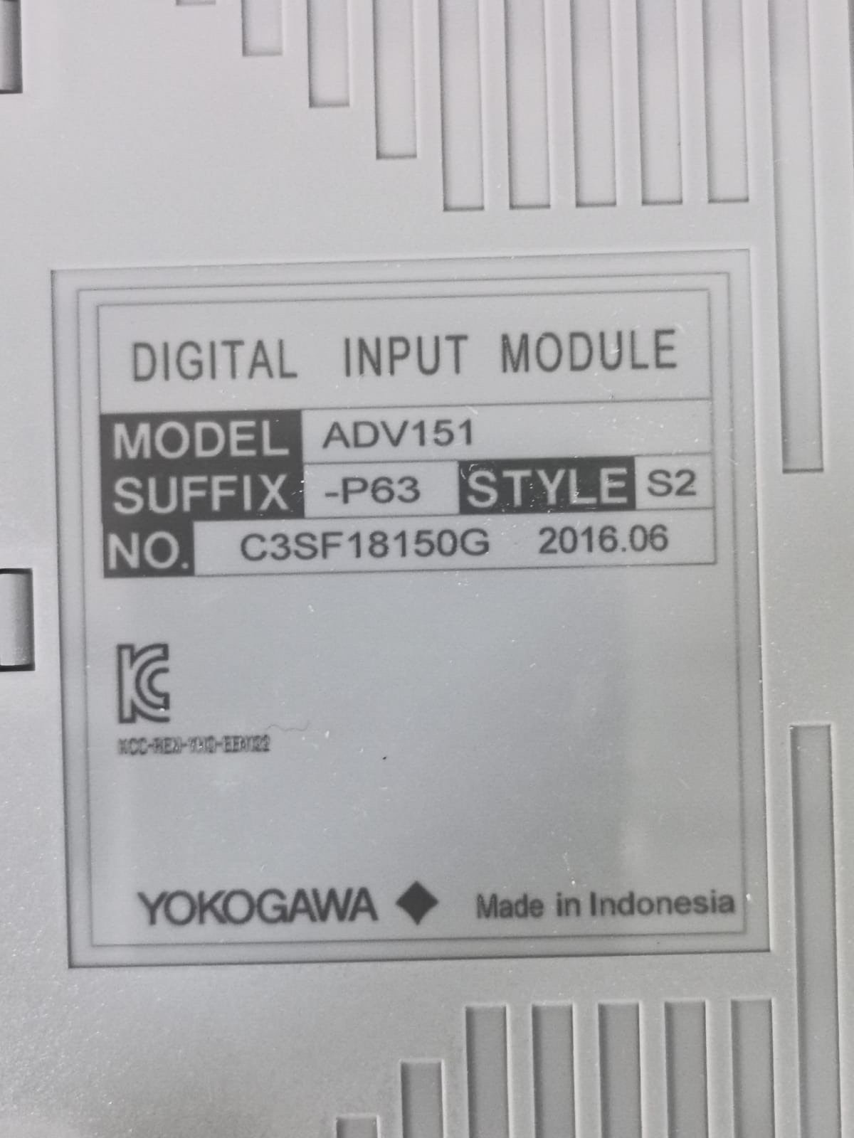 Yokogawa ADV151-P63-S2 Yokogawa ADV151-P63-S2 Digital Input Module with Connector Pin 2