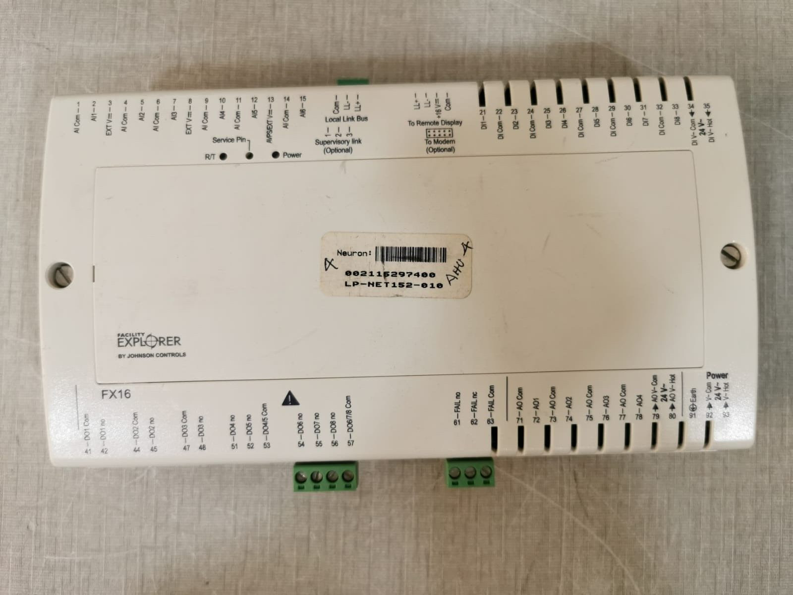 Johnson Controls LP-FX16X02-000C Controller FX16