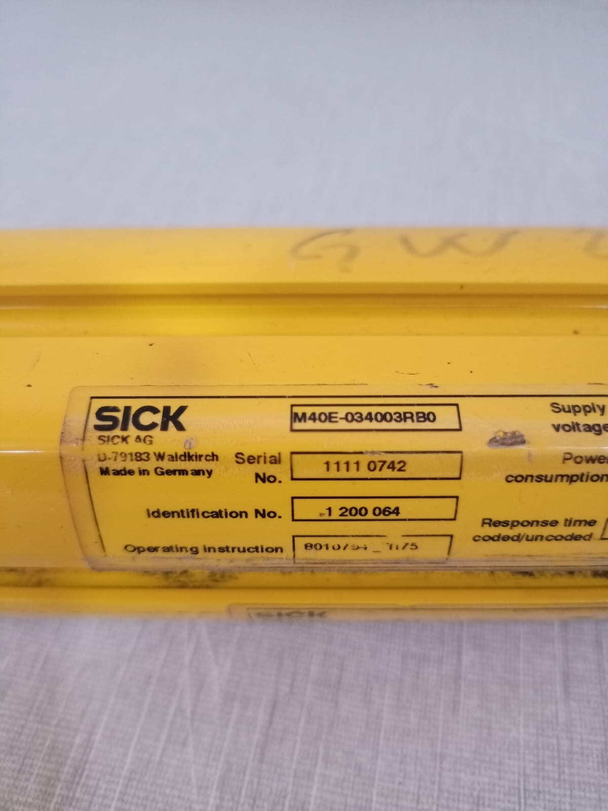 SICK M40E-034003RB0 SICK M4000 Advanced Beam Light Barrier Receiver M40E-034003RB0 ID 1200064 6