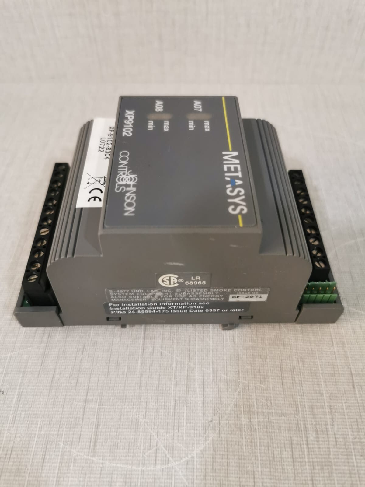 Johnson Controls XP-9102-8304 Johnson Controls Metasys XP-9102-8304 Extension Module XP9102 6