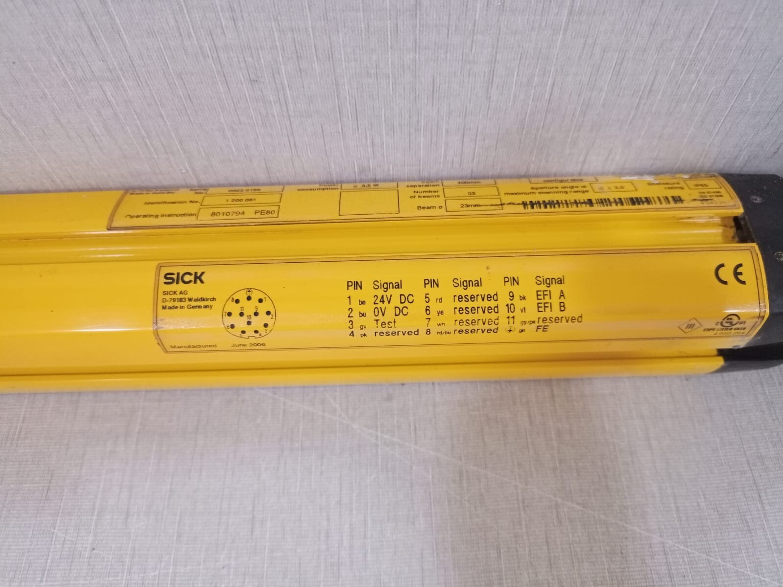 SICK M40S-034003AA0 SICK M4000 Advanced Beam Light Barrier Receiver M40S-034003AA0 ID 1 200 061 6