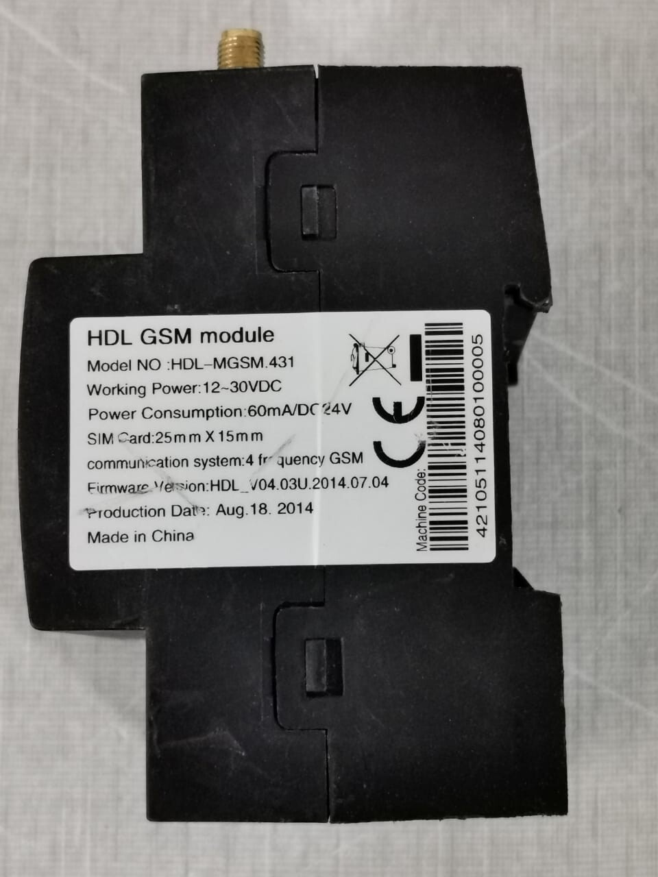 HDL MGSM.431 HDL MGSM.431 F/W VER.HDL-V04.03U.2014.07.04 HDL GSM MODULE 2