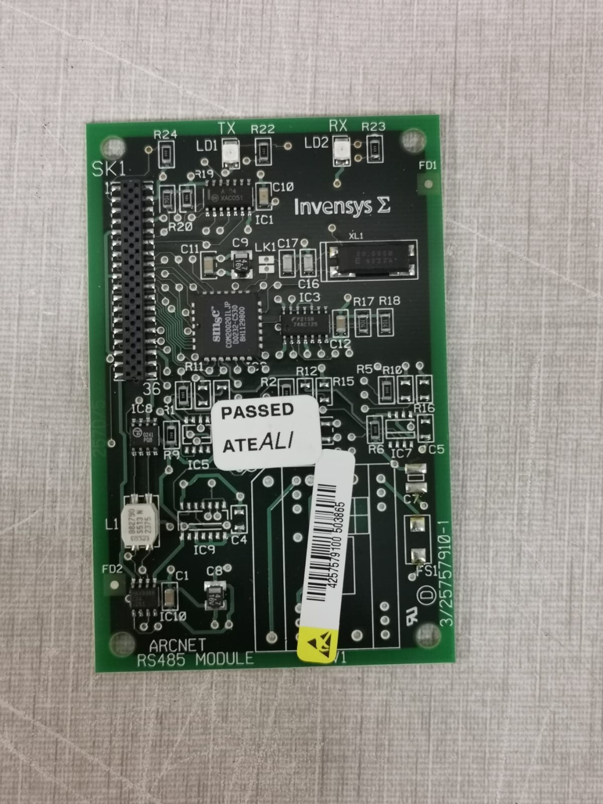 Satchwell Control Systems 3/2575910-1 Sigma Arcnet RS485 MODULE S-ARCTP-N 3/2575910-1 by Satchwell- NEW W/ FILTHY BOX 3