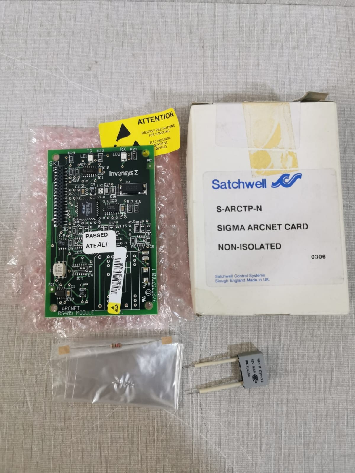 Sigma Arcnet RS485 MODULE S-ARCTP-N 3/2575910-1 by Satchwell- NEW W/ FILTHY BOX