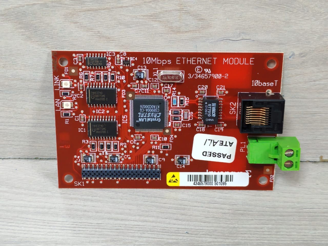 10 Mbps Ethernet Module 3/34657900-2 Card