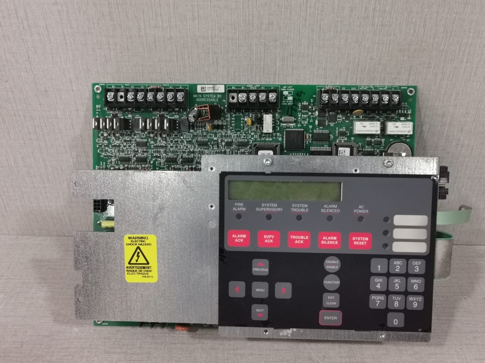 Vigilant Main System Board Addressable 0566565 F for Fire Control Unit